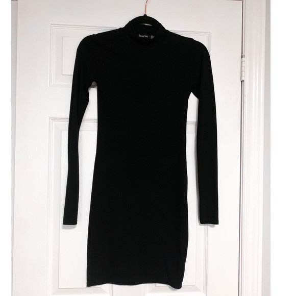 Highneck Black Dress - Picture 3 of 3